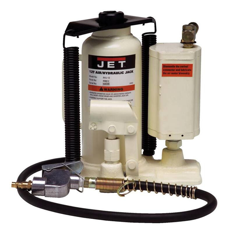 Jet AHJ-12, 12 Ton Air/Hydraulic Bottle Jack - 456612
