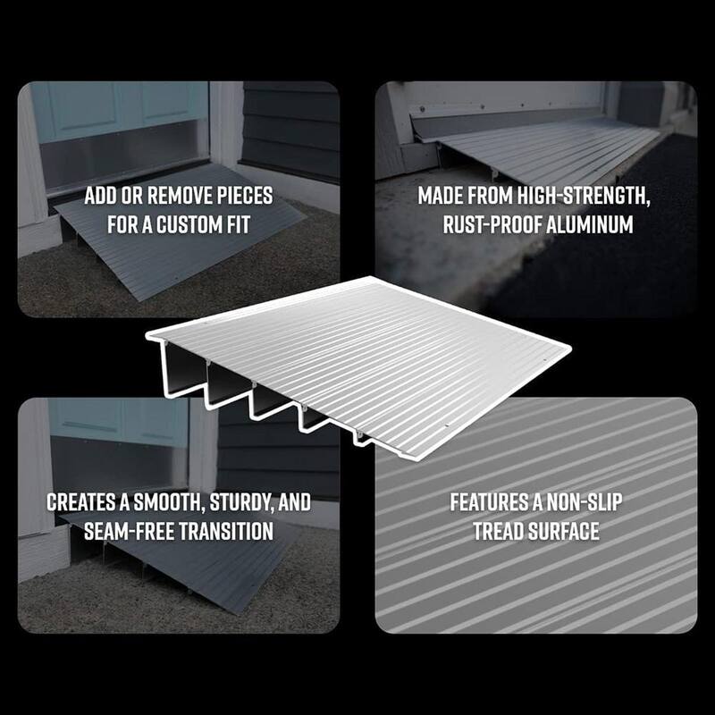EZ-ACCESS 1.5 in. Portable Self Supporting Aluminum Modular Entry Ramp - TMER 1.5