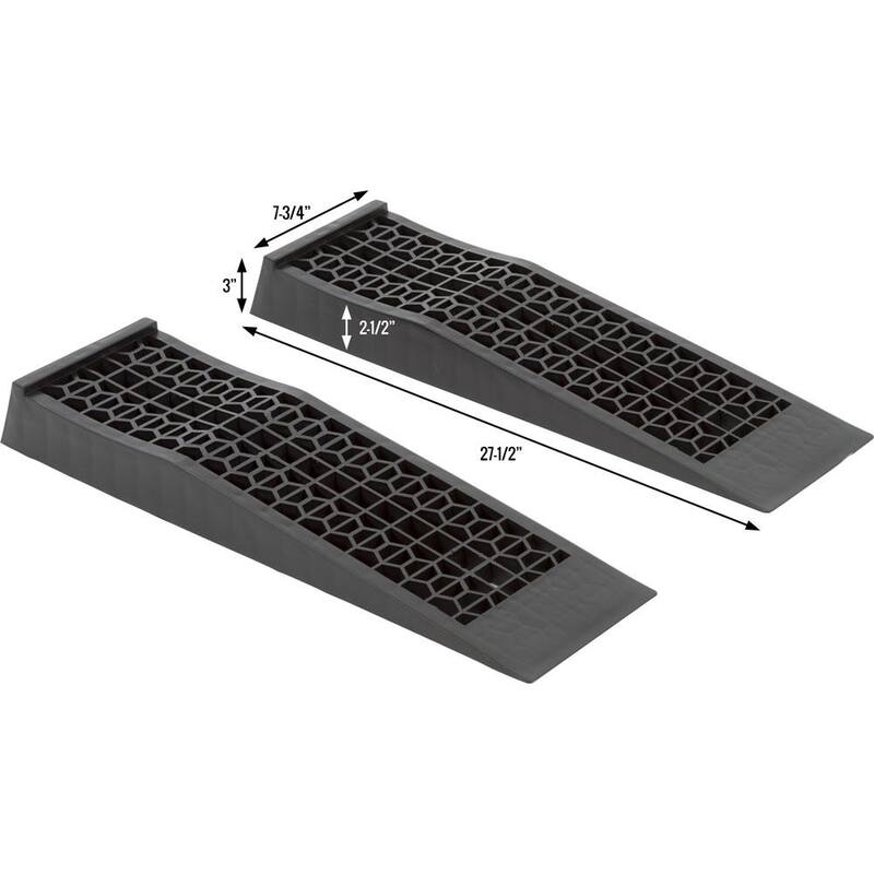 DISCOUNT RAMPS Low Profile Plastic Car Service Ramps - 6009-V2