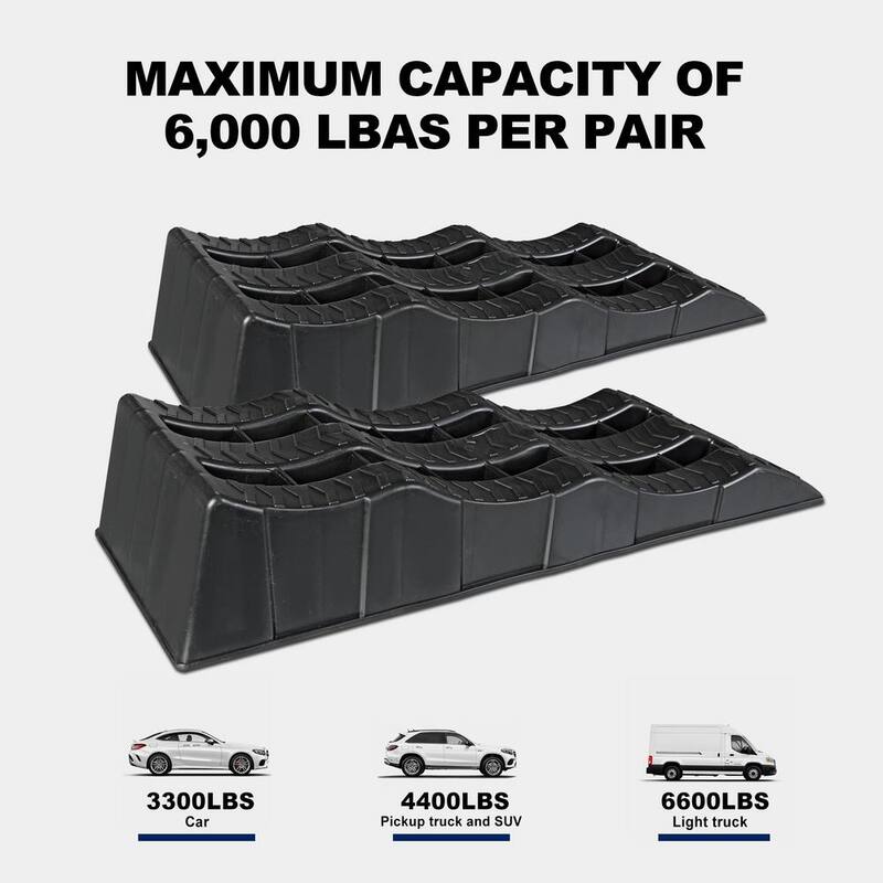 Big Red 3-Ton (6,000 lbs.) 3-Height Low Profile Car Ramps (1-Pair) - AGT16PR
