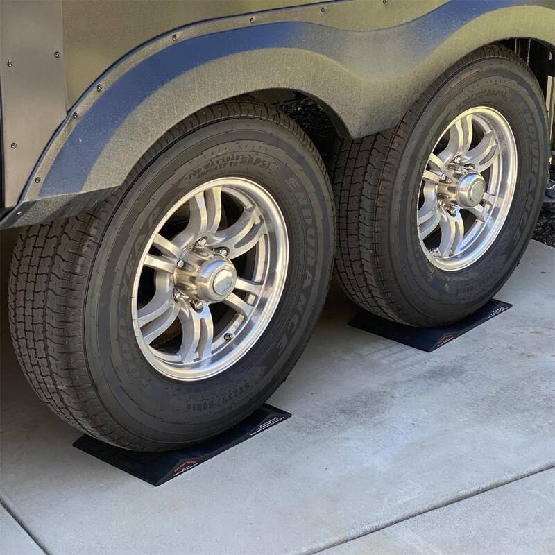 Park Smart Solid PVC 15 in. Wide Large Vehicle Tire Saver Ramps (Set of 4) - 95415