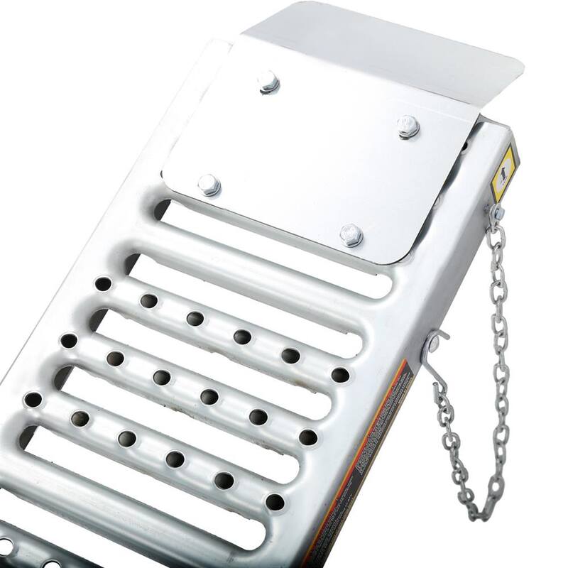 Tatayosi 2 Sets Foldable Ferruginous Car Ramp, Portable Steel Lightweight Ramp - P-DJ-57318