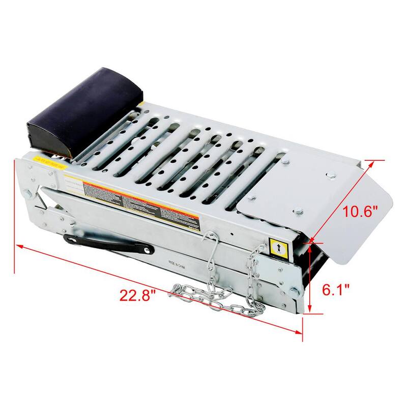 Tatayosi 2 Sets Foldable Ferruginous Car Ramp, Portable Steel Lightweight Ramp - P-DJ-57318