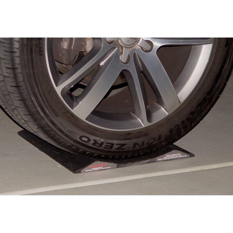 Park Smart 30 in. Long Tire Saver Ramps, Extra wide set accommodates dually tires, for Large Vehicles, Made of Solid PVC (Set of 2) - 95230