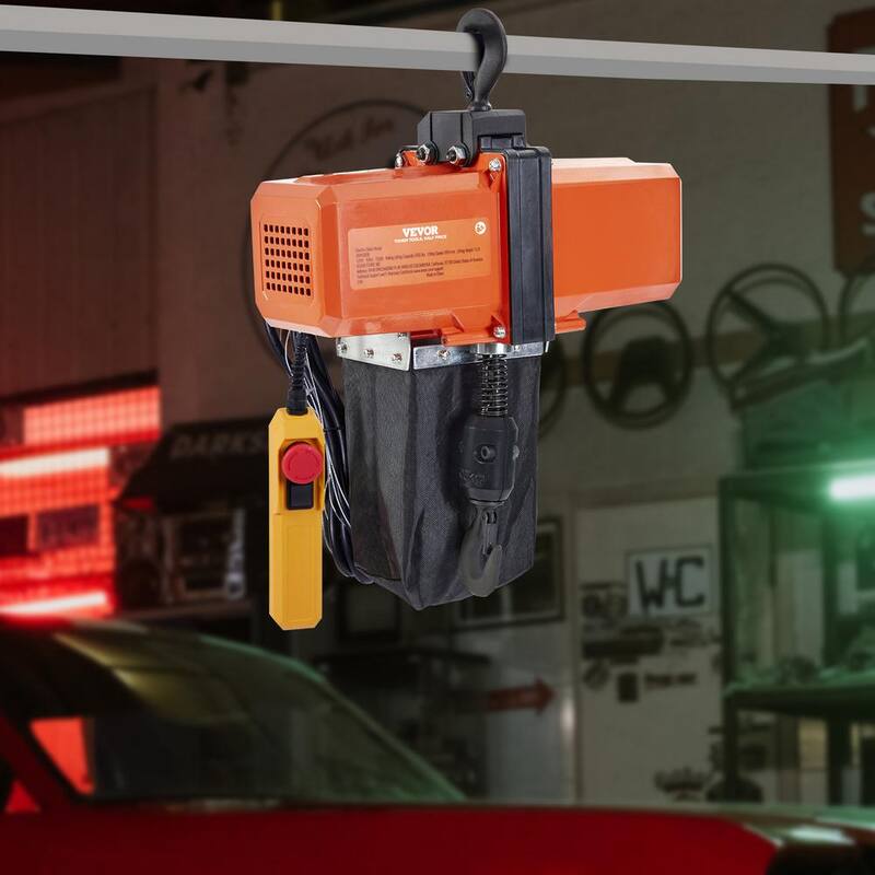 VEVOR Electric Chain Hoist 1100 lbs. Single Phase Overhead Crane 15 ft. Lifting Height 10 ft./min Speed for Garage, Shop - DDHLHLDXDDLCSN1NYV5