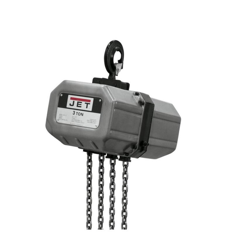 Jet 3-Ton Capacity 10 ft. Lift Electric Chain Hoist 1-Phase 115/230-Volt 3SS-1C-10 - 311000