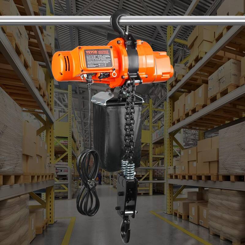 VEVOR Electric Chain Hoist, 2200 lbs. Load, 20 ft. Lifting Height, 6.9 ft./min Speed, 120V, Single Phase Overhead Crane - DDSHLHLDXD11B2PV9V1