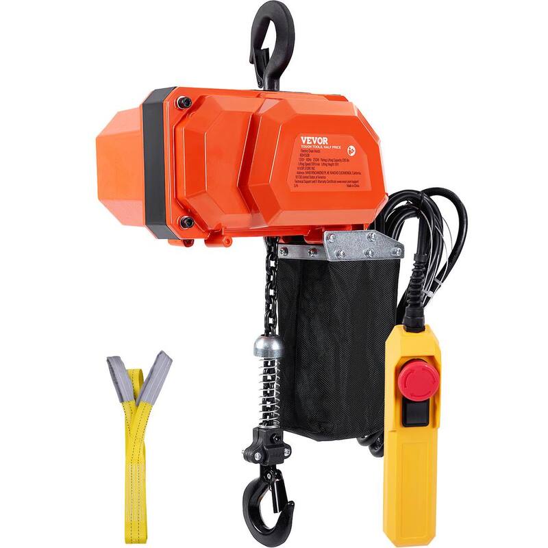 VEVOR Electric Chain Hoist 330 lbs. Overhead Crane with G80 Chain, 10 ft. Wired Remote Control and 10 ft. Lifting Height - DDHLHLDXDDLCSJWA7V5