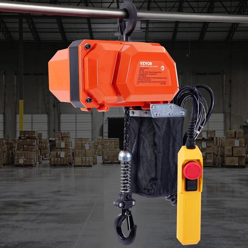 VEVOR Electric Chain Hoist 330 lbs. Overhead Crane with G80 Chain, 10 ft. Wired Remote Control and 10 ft. Lifting Height - DDHLHLDXDDLCSJWA7V5