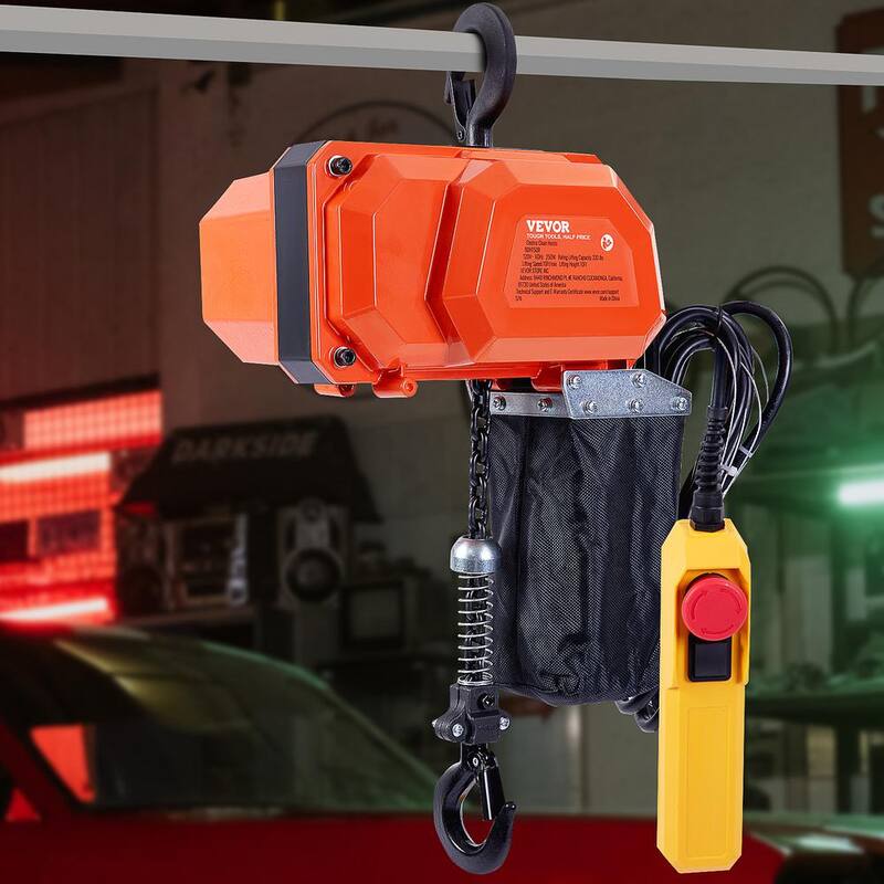 VEVOR Electric Chain Hoist 330 lbs. Overhead Crane with G80 Chain, 10 ft. Wired Remote Control and 10 ft. Lifting Height - DDHLHLDXDDLCSJWA7V5