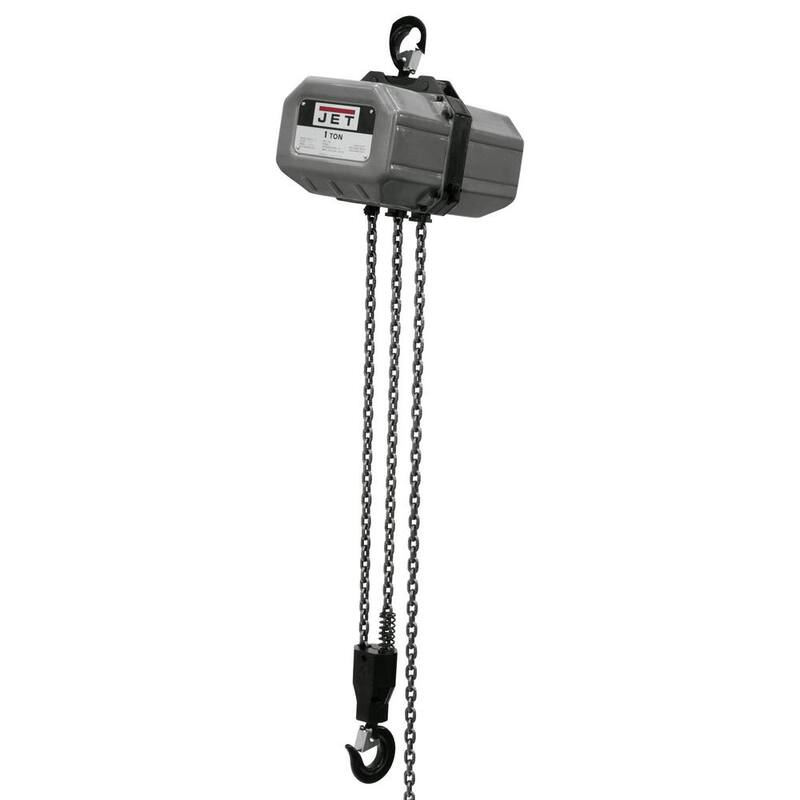 Jet 1-Ton Capacity 20 ft. Lift Electric Chain Hoist 1-Phase 115/230-Volt 1SS-1C-20 - 112000