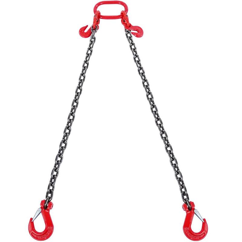 VEVOR Chain Sling, 3/8 in. x 6 ft. Lifting Chains with Hooks, G80 Engine Chain Hoist Lifts, 11000 lbs. Lifting Sling Chains - DGDLMGFH1JZ67A30TV0