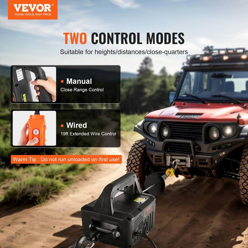 VEVOR 2-in.-1 1,100 lbs. Electric Hoist Winch, 1,500W Portable Power Winch Crane, 22.9 ft. Lifting Height, 13 ft./min - BXSDDHL1100BSJQDBV1-802