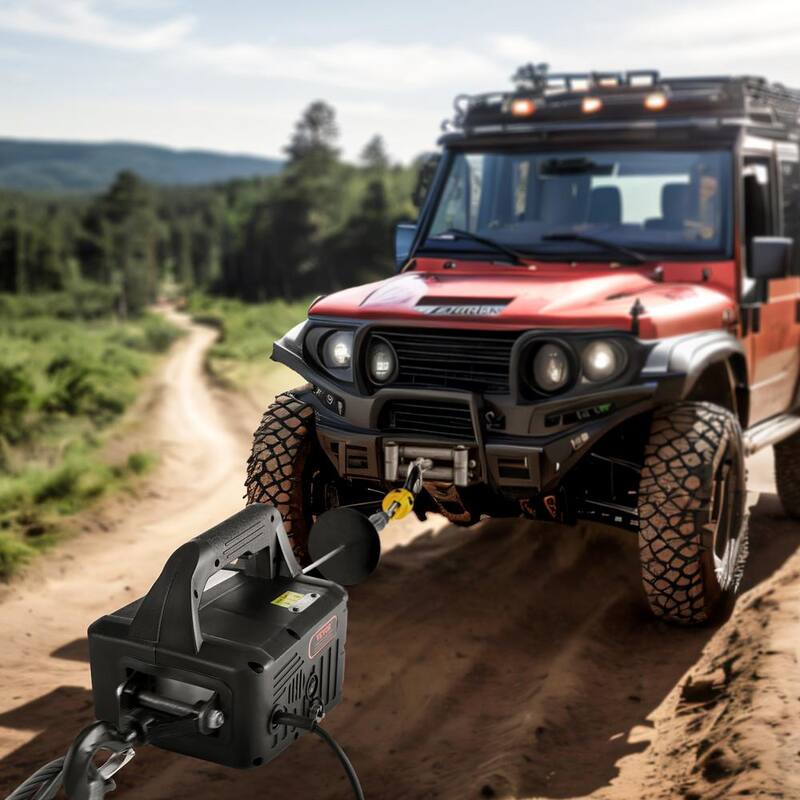 VEVOR 2-in.-1 1,100 lbs. Electric Hoist Winch, 1,500W Portable Power Winch Crane, 22.9 ft. Lifting Height, 13 ft./min - BXSDDHL1100BSJQDBV1-802