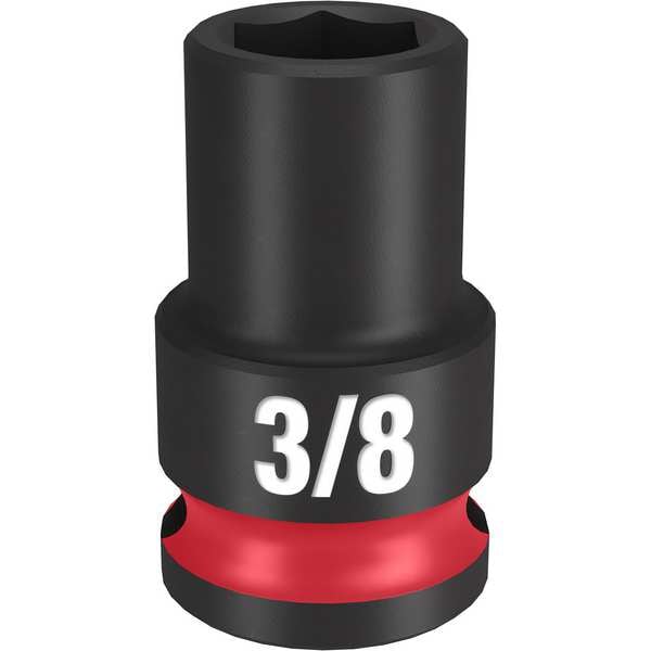 Milwaukee Tool 3/8" Drive Standard Impact Socket 3/8 in Size, Standard Socket, Black Phosphate - 49-66-6104