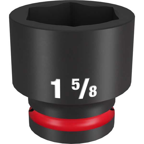 Milwaukee Tool 3/4" Drive Standard Impact Socket 1 5/8 in Size, Standard Socket, Black Phosphate - 49-66-6317