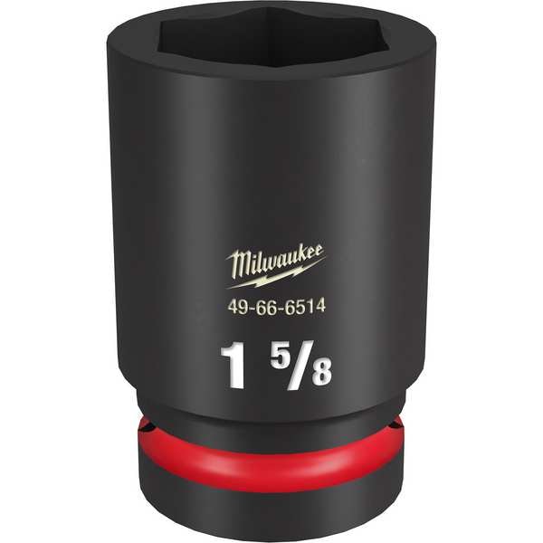 Milwaukee Tool 1" Drive SHOCKWAVE Impact Duty 1 in. Drive 1-5/8 in. Deep Well 6 Point Socket 1 5/8 in Size - 49-66-6514