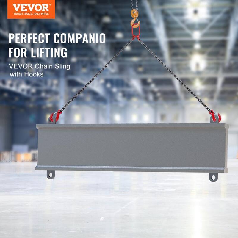 VEVOR Chain Sling,5/16 in.x5 ft. Lifting Chains with Hooks,G80Engine Chain Hoist Lifts,6600 lbs. Capacity Lifting Sling Chains - DGDLHHMGFH1JITULLV0