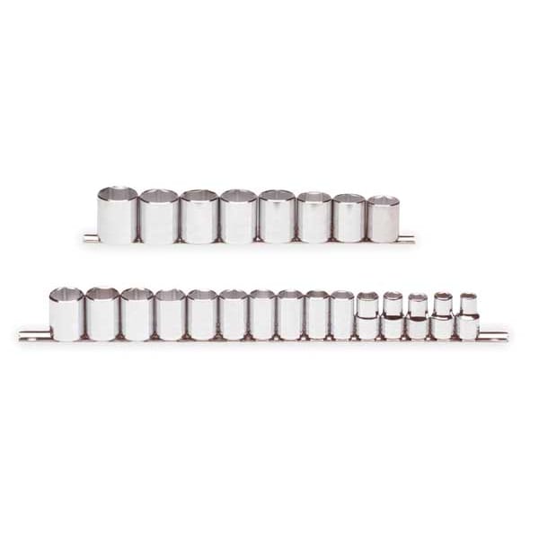 Proto 1/2" Drive Socket Set Metric 23 Pieces 10 mm to 32 mm , Full Polish - J54209