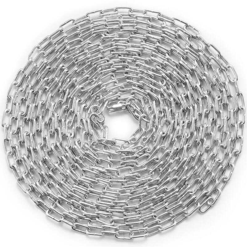 VEVOR Proof Coil Chain, 1/8 in. x 33 ft., 350 lbs. Safe Working Load, Zinc Plated Proof Tested Coil Chain with Two Quick Links - WGAQLTG33FT1VXMLCV0