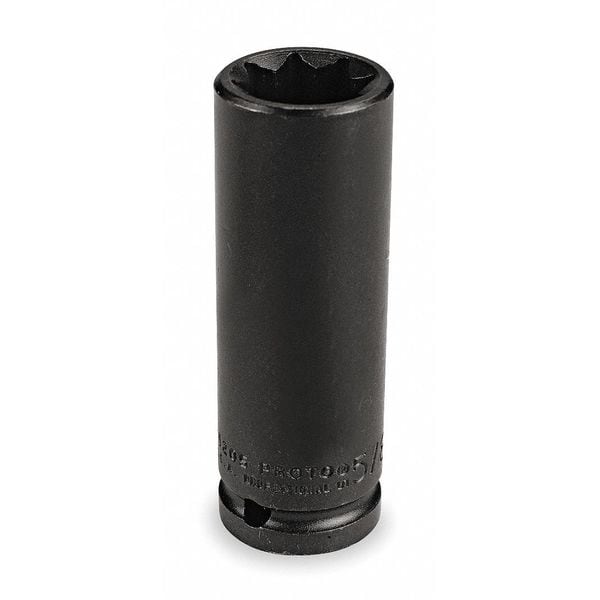 Proto 1/2 in Drive Impact Socket 15/16 in Size 8 pt Deep Depth, Black Oxide - J7330S