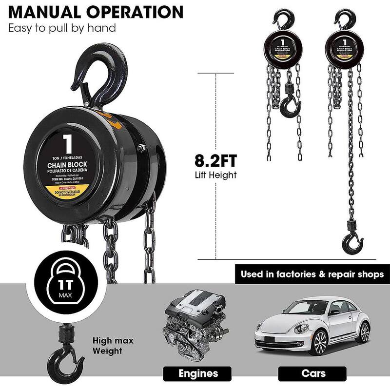 Torin 1-Ton Chain Hoist - ATR9010B