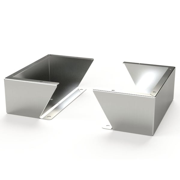 Saginaw Control & Engineering Floor Stand Kit, 6 in. H x 16 in. W x 9.12 in. L, 304 Stainless Steel, 1 PR - SCE-FK0616SS