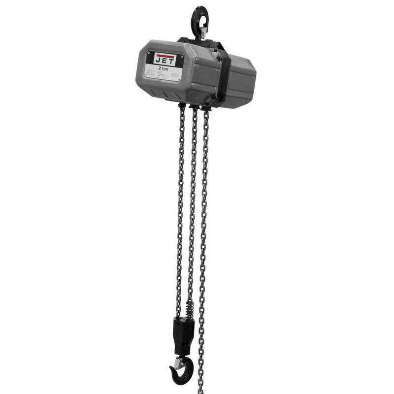 Jet 2SS-3C-20 460-Volt 2-Ton Capacity 20 ft. Lift Electric Chain Hoist 3-Phase - 232000