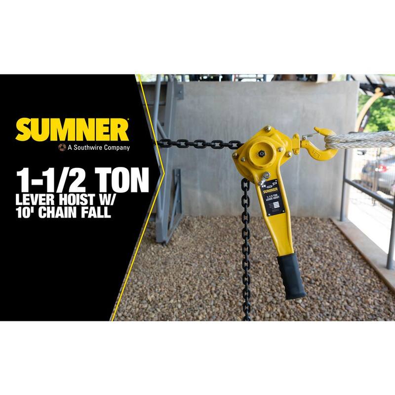 SUMNER 1- 1/2-Ton Capacity Lever Hoist 10 ft. - 787547