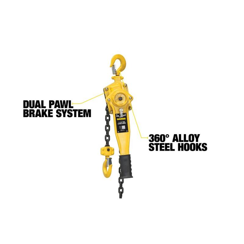 SUMNER 1- 1/2-Ton Capacity Lever Hoist 10 ft. - 787547