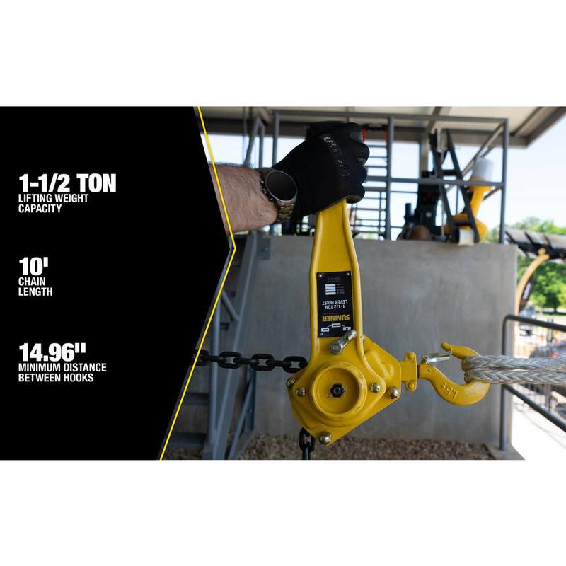 SUMNER 1- 1/2-Ton Capacity Lever Hoist 10 ft. - 787547