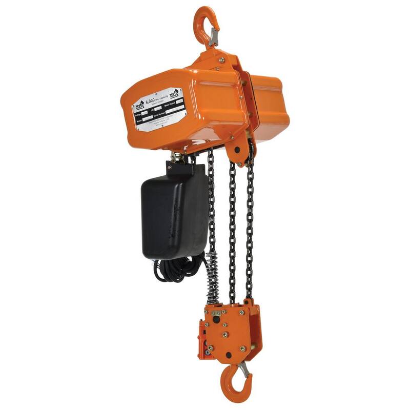 Vestil 6,000 lbs. Capacity 1 Phase Economy Chain Hoist with Container - H-6000-1