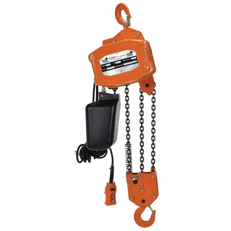 Vestil 6,000 lbs. Capacity 1 Phase Economy Chain Hoist with Container - H-6000-1