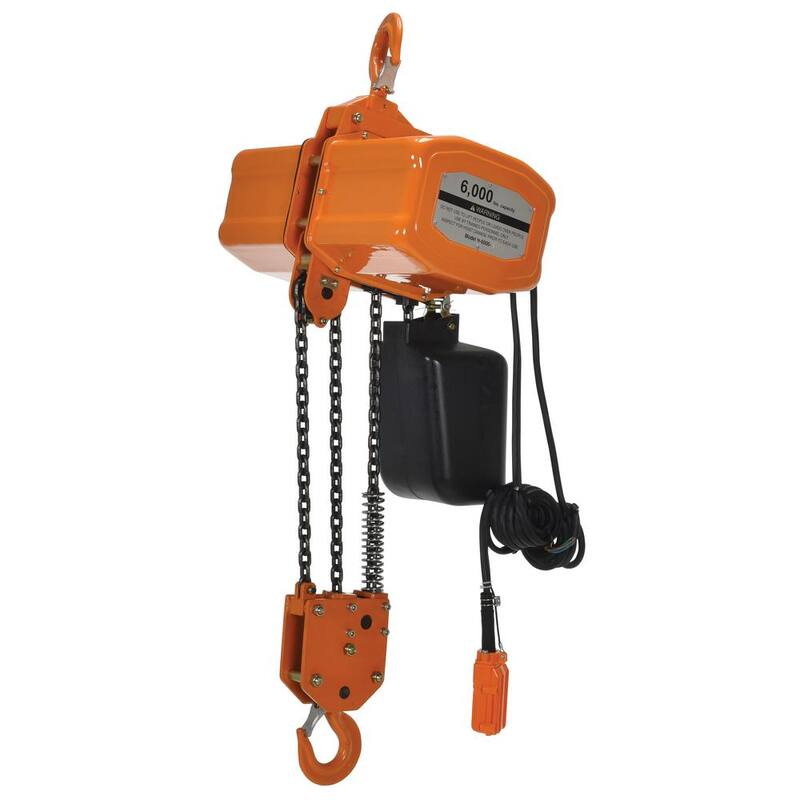 Vestil 6,000 lbs. Capacity 1 Phase Economy Chain Hoist with Container - H-6000-1