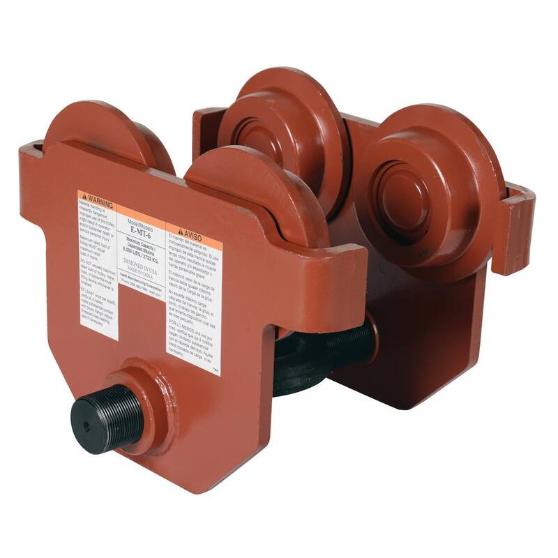Vestil 6,000 lbs. Capacity Eye Manual Trolley Push - E-MT-6
