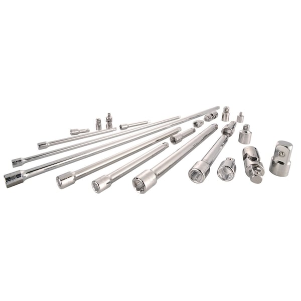 Craftsman 1/4 | 1/2 | 3/8 Drive Sockets, 21-pc Drive Accessory Set, 21 pcs - CMMT42283