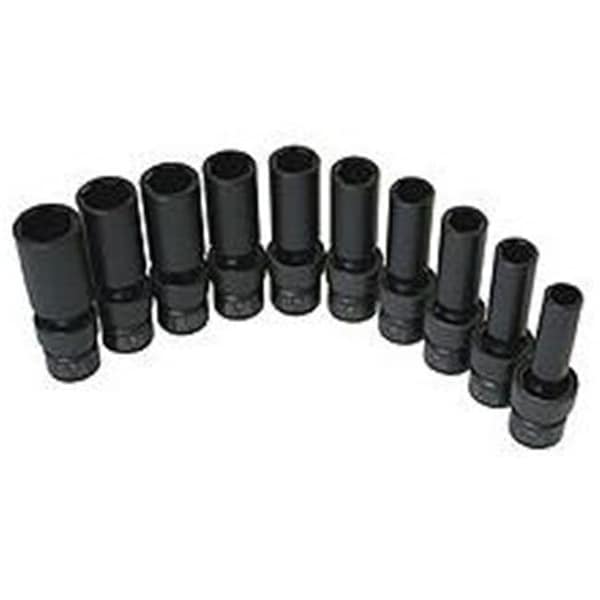 Gourmetgalley 3660 10 Piece 3/8 Inch Drive Deep Swivel Socket Set 10-19mm - GO67914