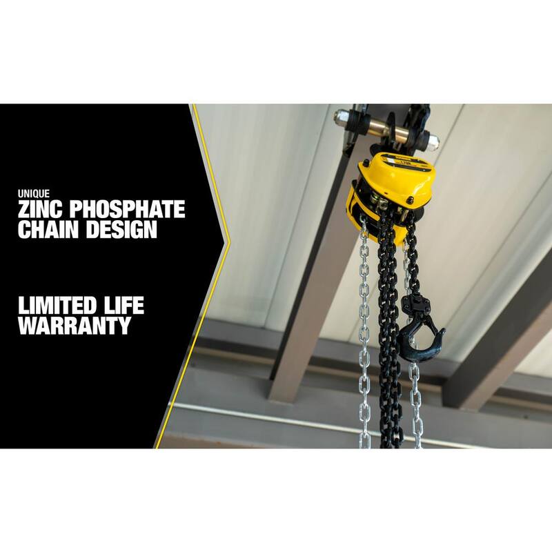 SUMNER 1-Ton Chain Hoist with 10 ft. Lift and Overload Protection - 787448