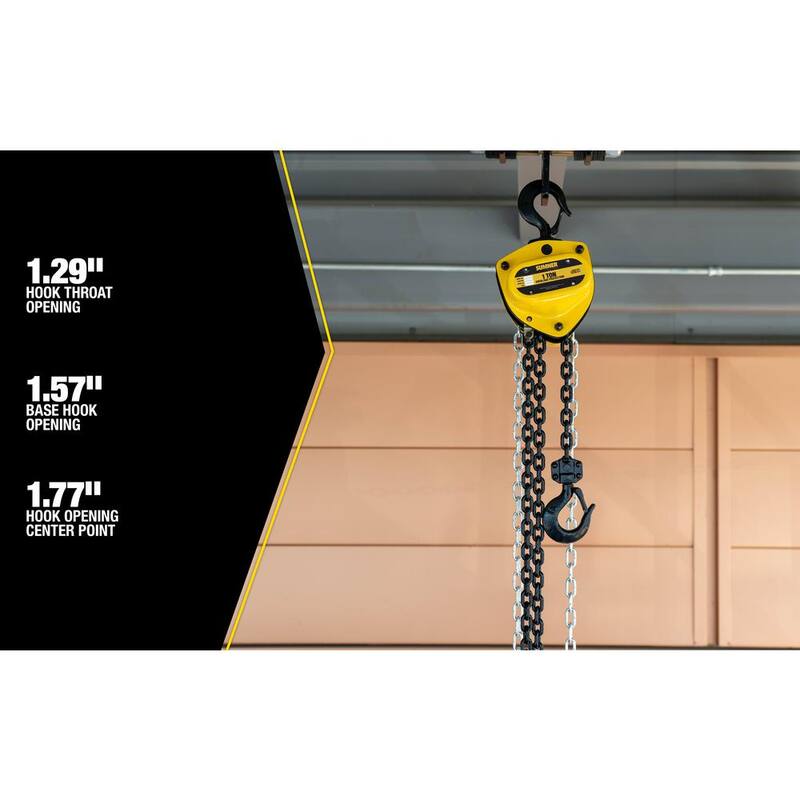 SUMNER 1-Ton Chain Hoist with 10 ft. Lift and Overload Protection - 787448