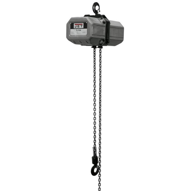 Jet 1/2-Ton Capacity 20 ft. Lift Electric Chain Hoist 1-Phase 115/230-Volt 1/2SS-1C-20 - 121200