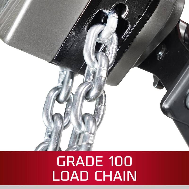 Jet JLA Series Aluminum 3 Ton Compact Lever Hoist 20 ft. Lift with Shipyard Hooks - JT9-375820