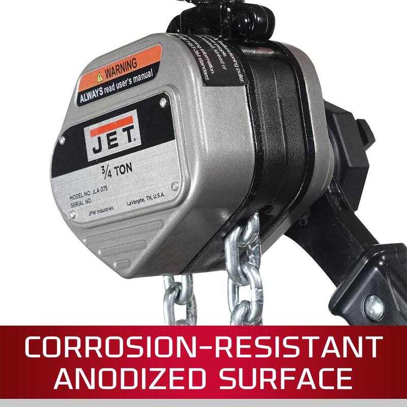 Jet JLA Series Aluminum .75 Ton Compact Lever Hoist 10 ft. Lift - JT9-375310
