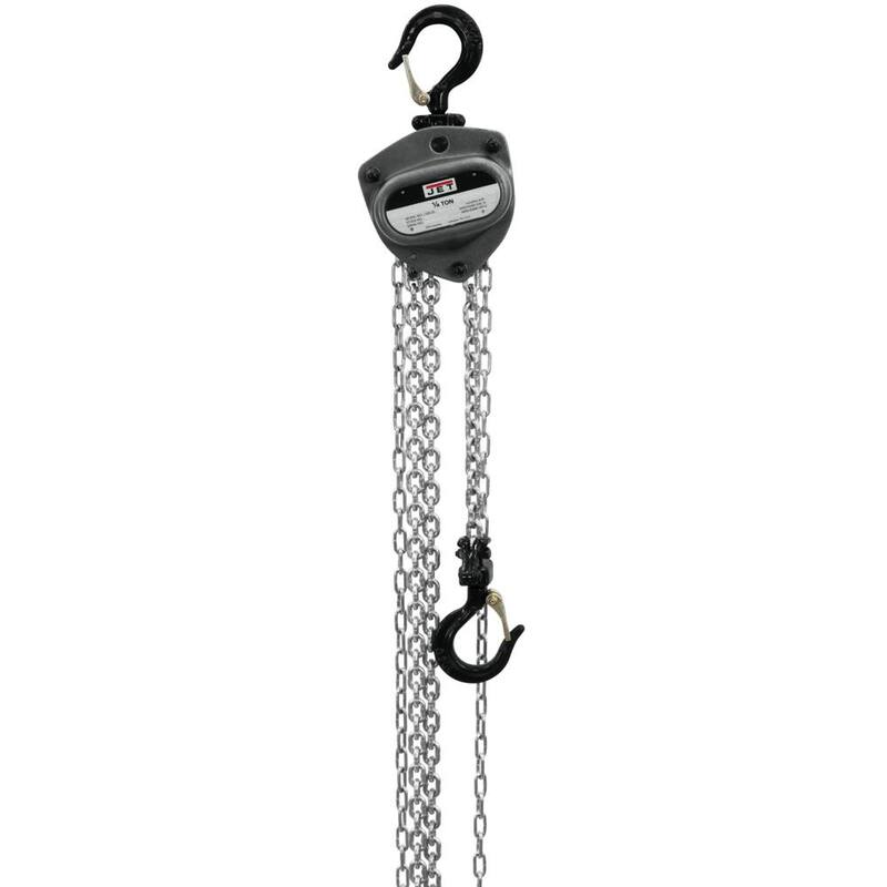 Jet L100-250WO-30, 1/4-Ton Chain Hoist 30 ft. Lift and Overload Protection - 101223
