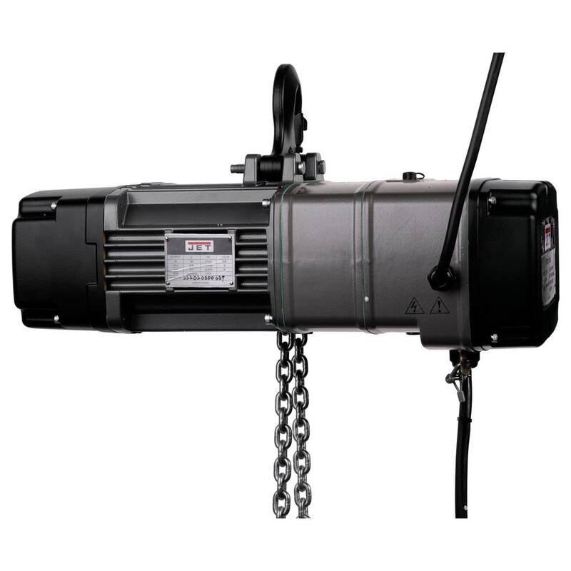 Jet TS Series 1/2-Ton 10 ft. 2-Speed Electric Chain Hoist 3-Phase Lift - 140233