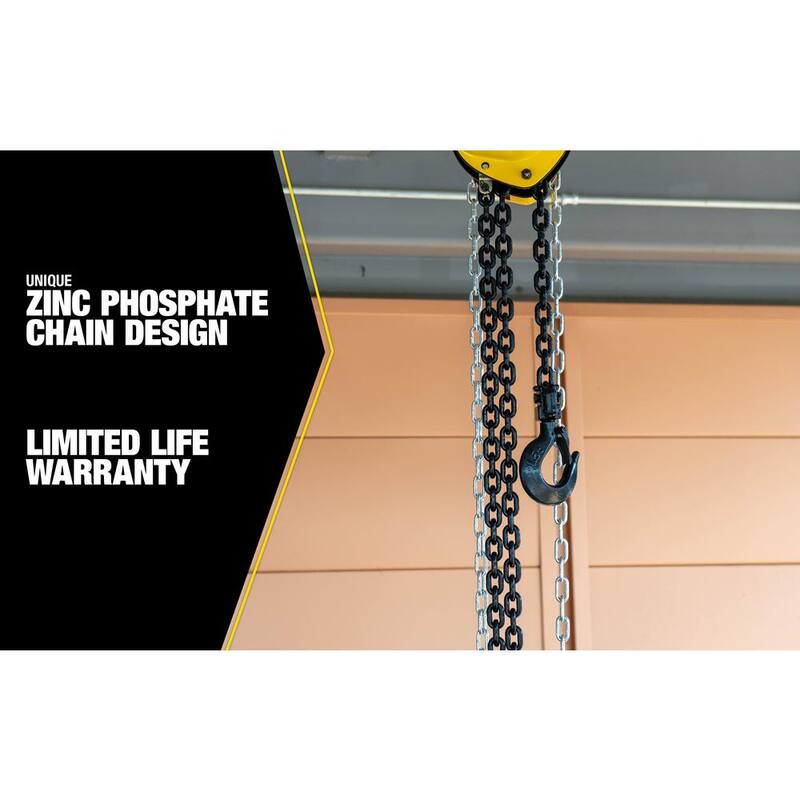 SUMNER 1- 1/2-Ton Chain Hoist with 10 ft. Lift - 787412