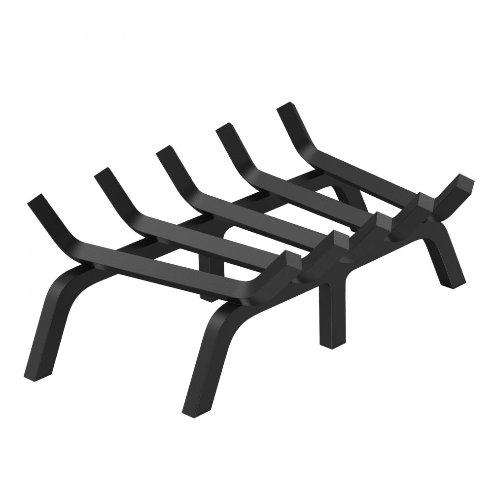 VEVOR Fireplace Log Grate, 24 inch Heavy Duty Fireplace Grate with 6 Support Legs, 3/4’’ Solid Powder-coated Steel Bars, Log Firewood Burning Rack Holder for Indoor and Outdoor Fireplace - ZTXYMP34X3424Y84PV0