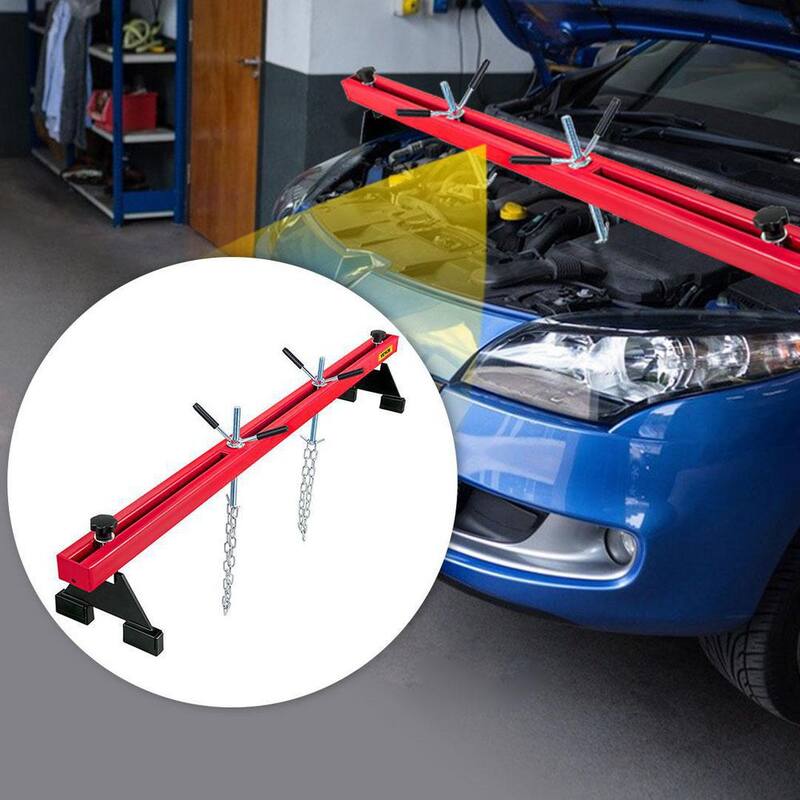 VEVOR Engine Support Bar 1100 lbs. Capacity Engine Transverse Bar Engine Hoist 2 Point Lift Holder Hoist Dual Hooks - FDJZCG1100LBSJTOPV0