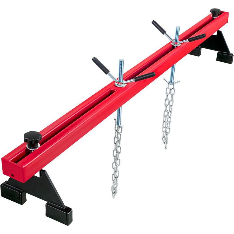 VEVOR Engine Support Bar 1100 lbs. Capacity Engine Transverse Bar Engine Hoist 2 Point Lift Holder Hoist Dual Hooks - FDJZCG1100LBSJTOPV0