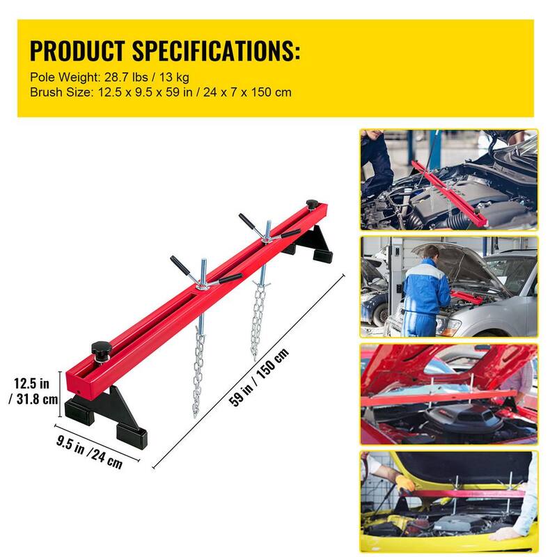 SKYSHALO Engine Hoist 2 Point Lift Holder Hoist Dual Hooks, Engine Hoist Keeps Engine Stable for Home Garages & Auto Repair Shop - FDJZCG1100LBSJTOPV0-0718