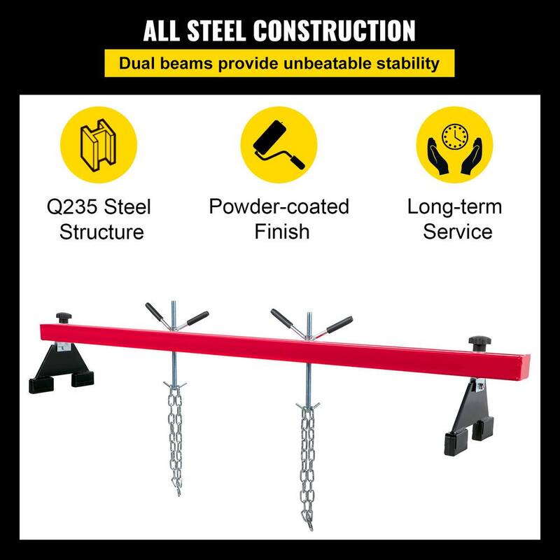 SKYSHALO Engine Hoist 2 Point Lift Holder Hoist Dual Hooks, Engine Hoist Keeps Engine Stable for Home Garages & Auto Repair Shop - FDJZCG1100LBSJTOPV0-0718